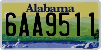 AL license plate 6AA9511
