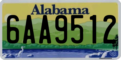 AL license plate 6AA9512