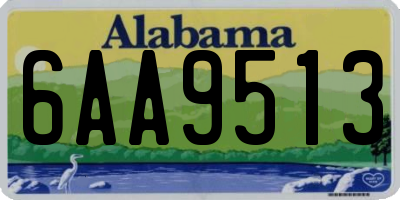 AL license plate 6AA9513