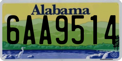 AL license plate 6AA9514