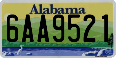 AL license plate 6AA9521