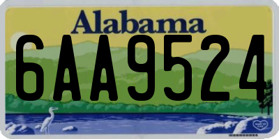 AL license plate 6AA9524