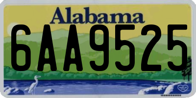AL license plate 6AA9525