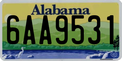 AL license plate 6AA9531