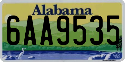 AL license plate 6AA9535