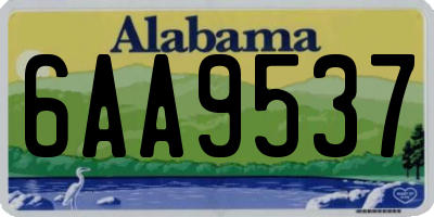 AL license plate 6AA9537