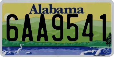 AL license plate 6AA9541