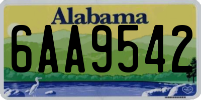 AL license plate 6AA9542