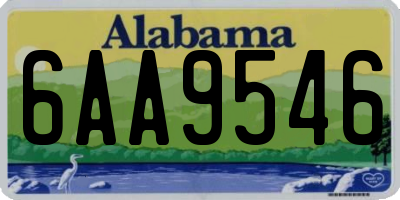 AL license plate 6AA9546