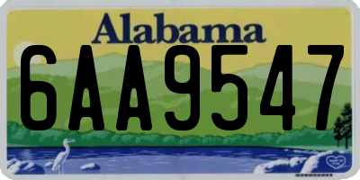 AL license plate 6AA9547