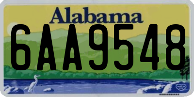 AL license plate 6AA9548