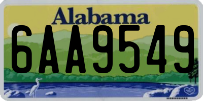 AL license plate 6AA9549