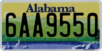 AL license plate 6AA9550