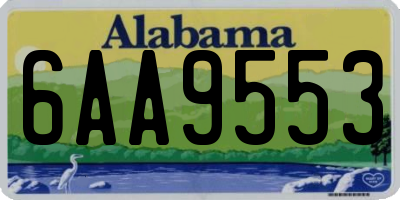 AL license plate 6AA9553