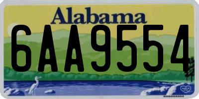 AL license plate 6AA9554