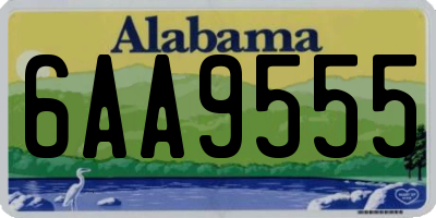 AL license plate 6AA9555