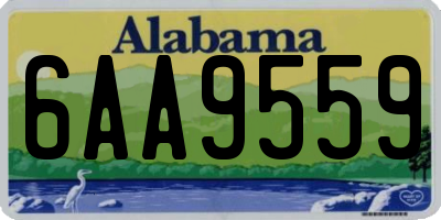 AL license plate 6AA9559