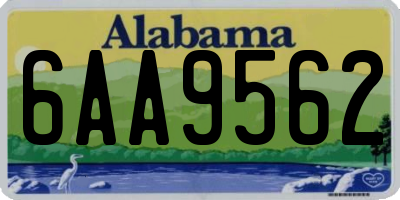 AL license plate 6AA9562