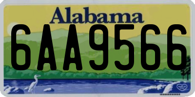 AL license plate 6AA9566
