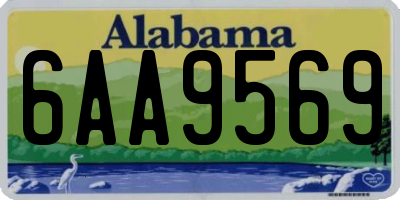 AL license plate 6AA9569