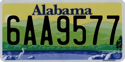 AL license plate 6AA9577