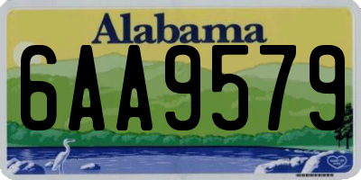 AL license plate 6AA9579