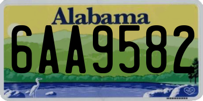 AL license plate 6AA9582