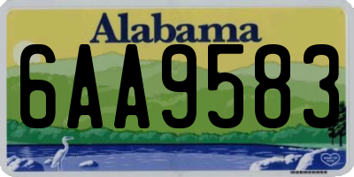 AL license plate 6AA9583