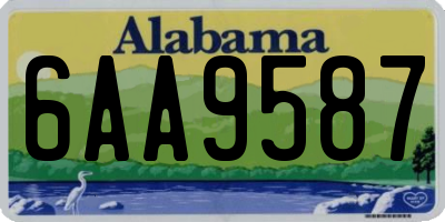 AL license plate 6AA9587