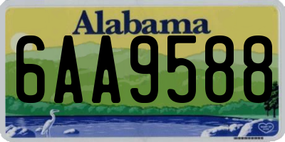 AL license plate 6AA9588