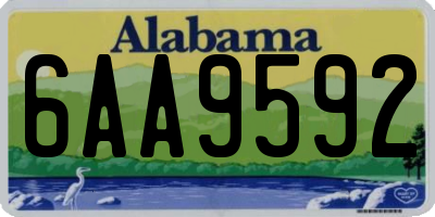 AL license plate 6AA9592
