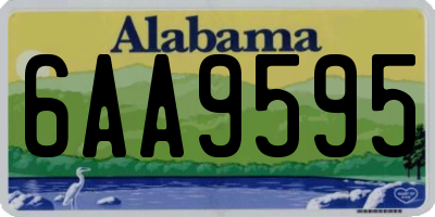 AL license plate 6AA9595