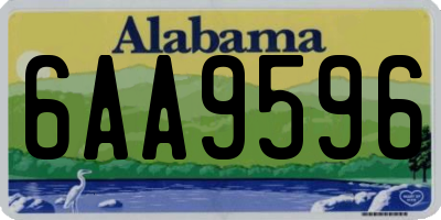 AL license plate 6AA9596