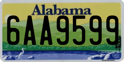 AL license plate 6AA9599