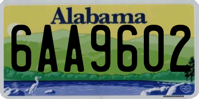 AL license plate 6AA9602