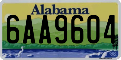 AL license plate 6AA9604