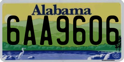AL license plate 6AA9606