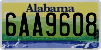 AL license plate 6AA9608