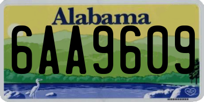 AL license plate 6AA9609