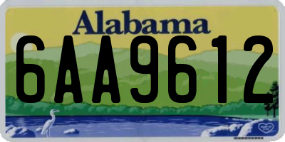 AL license plate 6AA9612