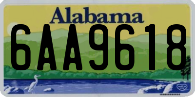 AL license plate 6AA9618