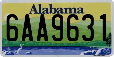 AL license plate 6AA9631