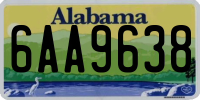 AL license plate 6AA9638