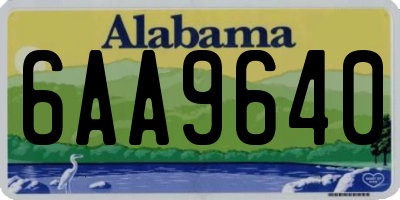 AL license plate 6AA9640
