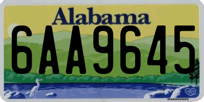 AL license plate 6AA9645