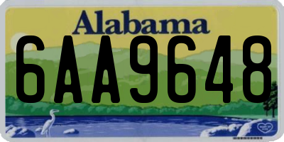 AL license plate 6AA9648