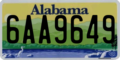 AL license plate 6AA9649