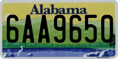 AL license plate 6AA9650