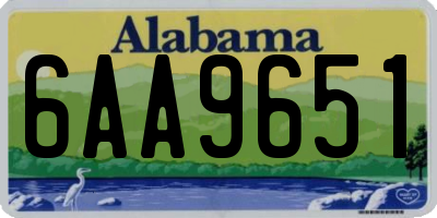 AL license plate 6AA9651