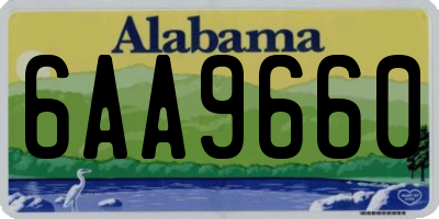 AL license plate 6AA9660